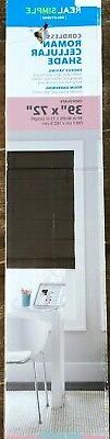 39 x 72" Chocolate Roman Cellular Window Shade Cordless Real